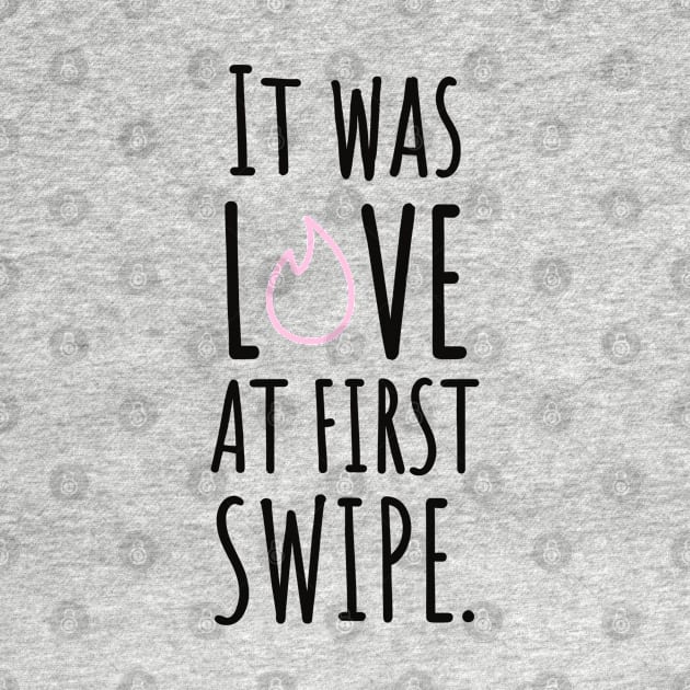 It was love at first swipe wedding invitations funny by Tropical Blood
